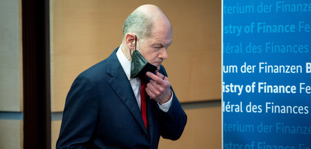 Im Dienst des Kapitals. Olaf Scholz kommt zu einer digitalen Pre...