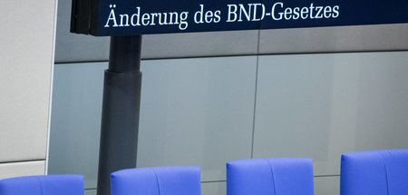 Während einer Plenarsitzung im Bundestag