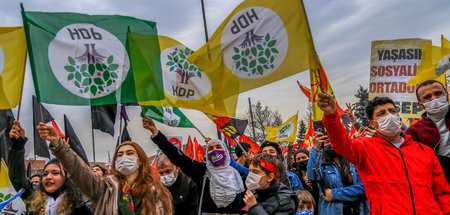Unterstützer der HDP in Ankara während der Newroz-Feierlichkeite...