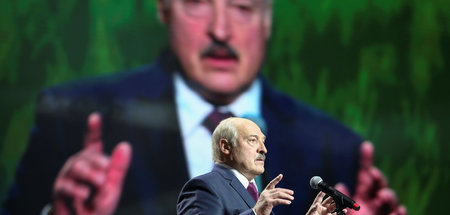 Der Staatspräsident von Belarus, Alexander Lukaschenko, spricht ...