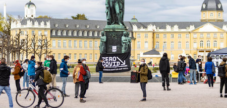 Bundesweiter Aktionstag der Initiative »Zero Covid«, hier vor de...