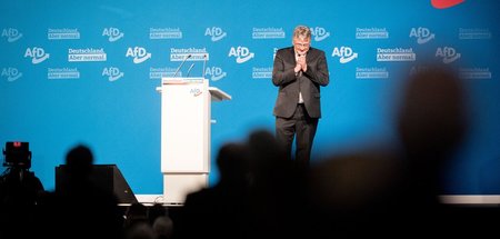 AfD-Bundessprecher Jörg Meuthen auf dem Dresdner Parteitag (10.4...
