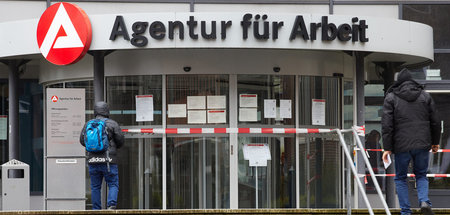 Ausgeschlossen: Coronabedingt schlossen die »Arbeitsagenturen« r...