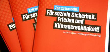 Am Montag vorgestellter Entwurf des Linke-Programms zur Bundesta...