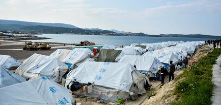Flüchtlingslager Kara Tepe auf der griechischen Insel Lesbos