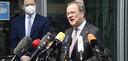 Liefert Futter für die Hauptstadtpresse: Armin Laschet vor dem K...