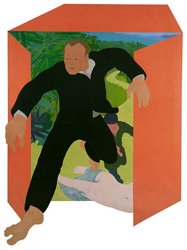 Willy Brandt als Kasper aus der Kiste