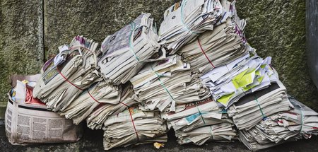 Zeitungen sind nicht nur Altpapier. Im ersten Quartal wurden täg...