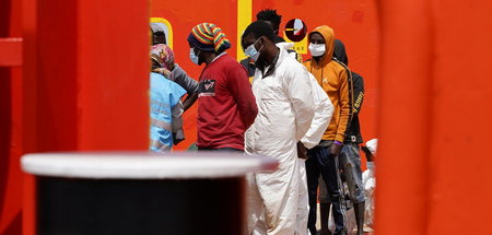 Ankunft von Migranten auf Lampedusa (11.5.2021)