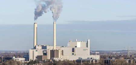 Blick auf das Steinkohlekraftwerk in Unterföhring, München