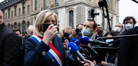 Im Aufwind? Marine Le Pen, Anführerin des rassistischen Rassembl...