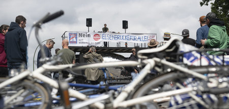 Protestaktion gegen den Weiterbau der »A 100« in Berlin (Mai 201...