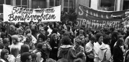 Demonstration gegen Berufsverbote in Bielefeld 1972