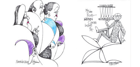 Im Schutz der zehnten Muse: Zeichnungen von Harald Kretzschmar