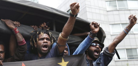 Proteste von Unabhängigkeitsbefürwortern aus Westpapua in Indone... Proteste von Unabhängigkeitsbefürwortern aus Westpapua in Indone...