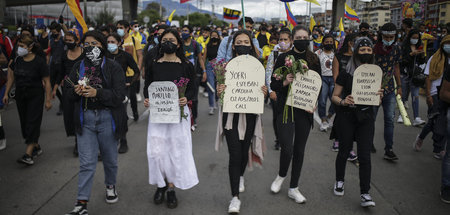 Protestaktion nach der tödlichen Gewalt gegen Demonstrierende am...