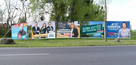 Sprechen nicht jeden an: Parteien werben um Stimmen zur Landtags... Sprechen nicht jeden an: Parteien werben um Stimmen zur Landtags...