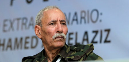 Brahim Ghali, der Chef der Befreiungsfront Frente Polisario (Tin...