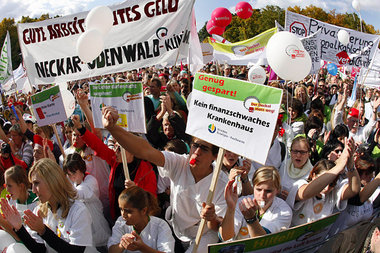 »Rettung der Krankenhäuser« war die zentrale Forderung einer Gro... »Rettung der Krankenhäuser« war die zentrale Forderung einer Gro...