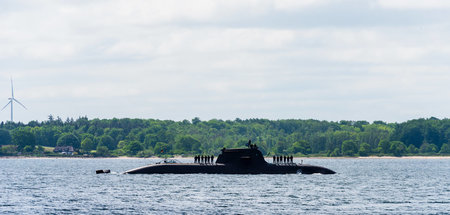 U-Boot U33 läuft nach NATO-Aufklärungsfahrten im Marinehafen Eck...