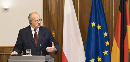 Polens Außenminister Zbigniew Rau zu Besuch in Berlin (15.10.202...