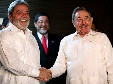 Brasiliens Präsident Luiz Inácio »Lula« da Silva (l.) traf in Ha...