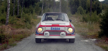 Ralleyfahrer John Haugland mit seinem Skoda: »Autos im Sozialism...