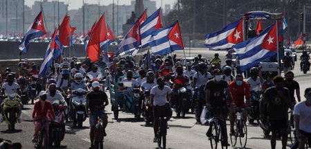 Proteste gegen Wirtschaftsembargo (Havanna, 28.3.2021)