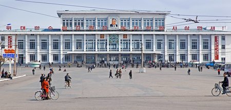 Der Bahnhof von Hamhung, der zweitgrößten Stadt Nordkoreas