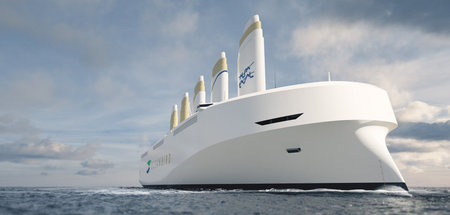 Konzept: Der Hauptantrieb der »Oceanbird« soll durch Tragflächen... Konzept: Der Hauptantrieb der »Oceanbird« soll durch Tragflächen...