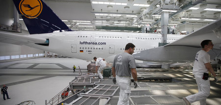 Bei Airbus soll die Konzernumstrukturierung, wie hier in Hamburg