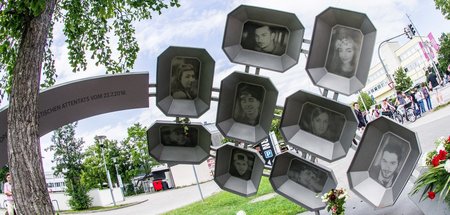 In München erinnert ein Mahnmal an die Opfer des rechten Anschla...