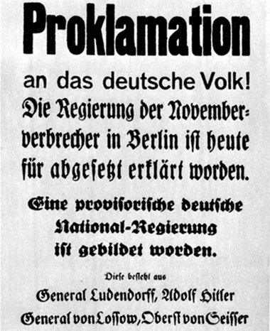 Proklamation der Putschisten