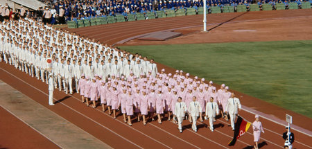 Gemeinsames Team von BRD und DDR 1964 in Tokio: »Die kalten Ring...