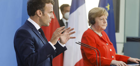 Kein Team: Der französische Präsident Emmanuel Macron und die de...