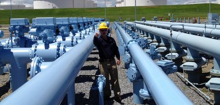 Lahmgelegt: Die Colonial Pipeline in Austell nach der Attacke Lahmgelegt: Die Colonial Pipeline in Austell nach der Attacke