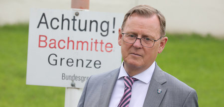 An der Grenze: Bodo Ramelow in Mödlareuth (15.7.2021)