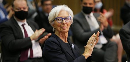 Applaudiert sich gerne selber: Die Chefin EU-Notenbankchefin Chr...