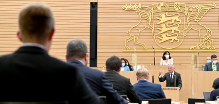 Plenarsitzung des baden-württembergischen Landtages in Stuttgart...