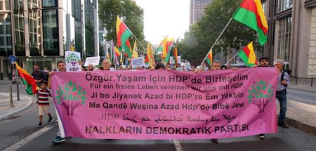 Demonstration von HDP-Anhängern in Frankfurt am Main