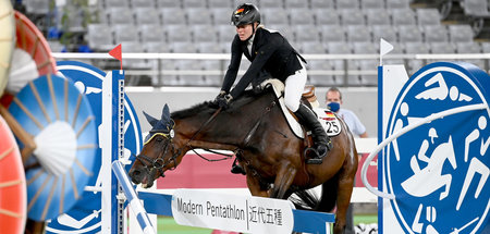 Annika Schleu auf dem Pferd Saint Boy
