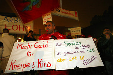 Warnstreik der IG Metall bei Gillette Berlin am 3. November
