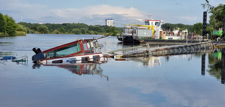 Das Schiff war nach einer Kollision gesunken (Balge, 8.8.2021)