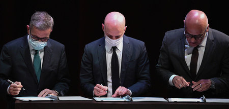 Gerardo Blayde von der Opposition, Norwegens Repräsentant Dag Ny...
