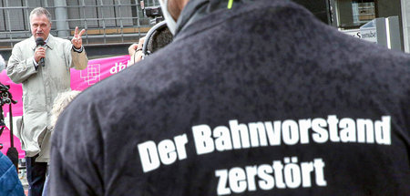 Erneut Ziel einer Medienkampagne: GDL-Chef Claus Weselsky auf ei...