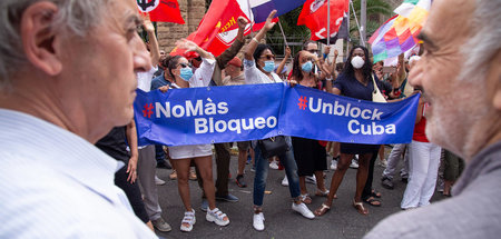 »Unblock Cuba!« Auslandskubaner fordern das Ende des Wirtschafts...