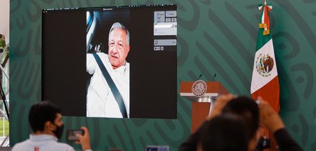 Steckt fest: Präsident Lopez Obrador nimmt am Freitag in Tuxtla 
