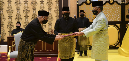 Der Konservative Ismail Sabri Yaakob wird vom malaysischen König...