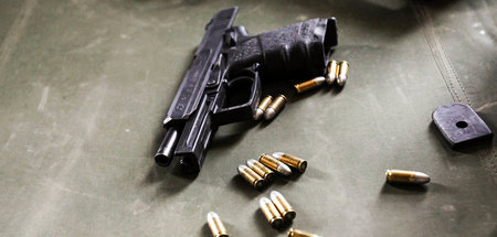 Die Pistole P8, Standardwaffe der Bundeswehr, fotografiert 2010 ...
