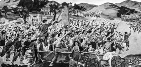 Darstellung der Rätebewegung von Nghe Tinh in einem zeitgenössis... Darstellung der Rätebewegung von Nghe Tinh in einem zeitgenössis...